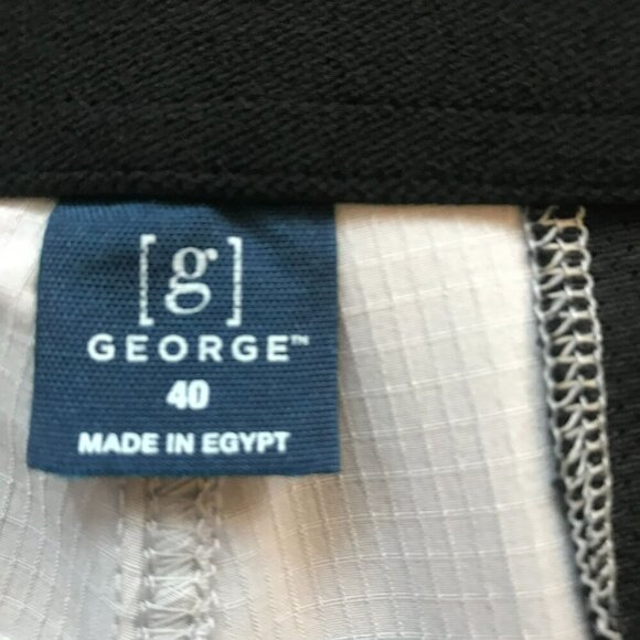 George Men's Flat Front Bermuda Golf Shorts Size 40 in Light Gray Activewear - Picture 13 of 14